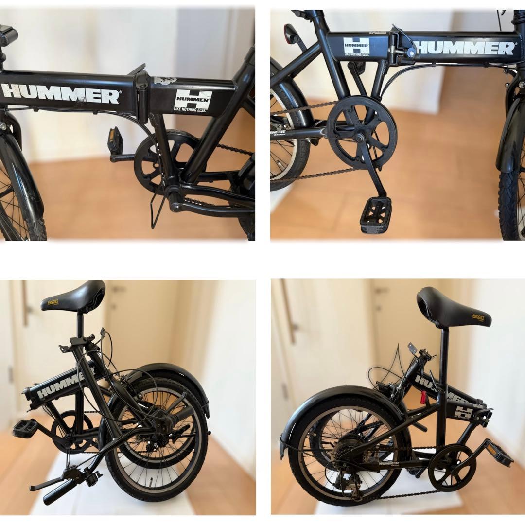 ハマー HUMMER 折りたたみ自転車 ブラック18インチ