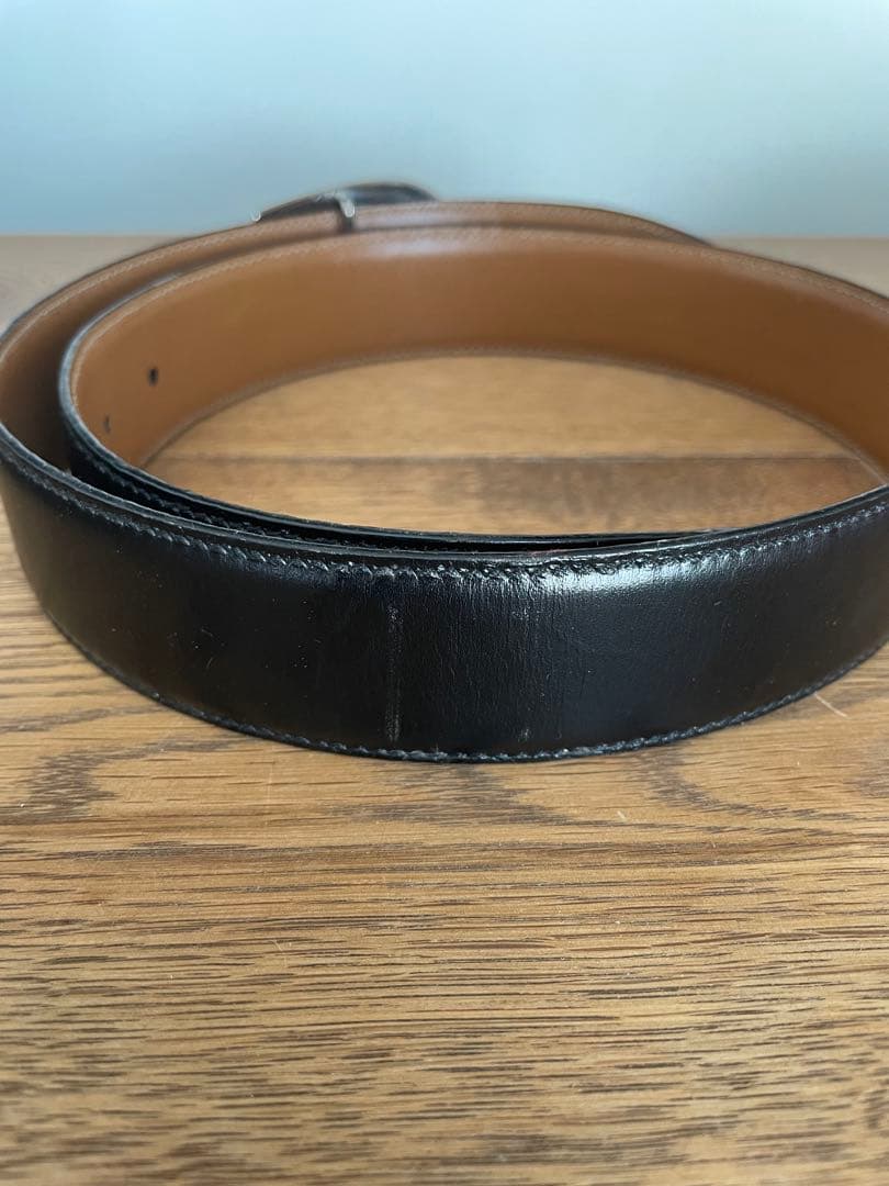 GUCCI レザー ベルト Gバックル シルバー金具