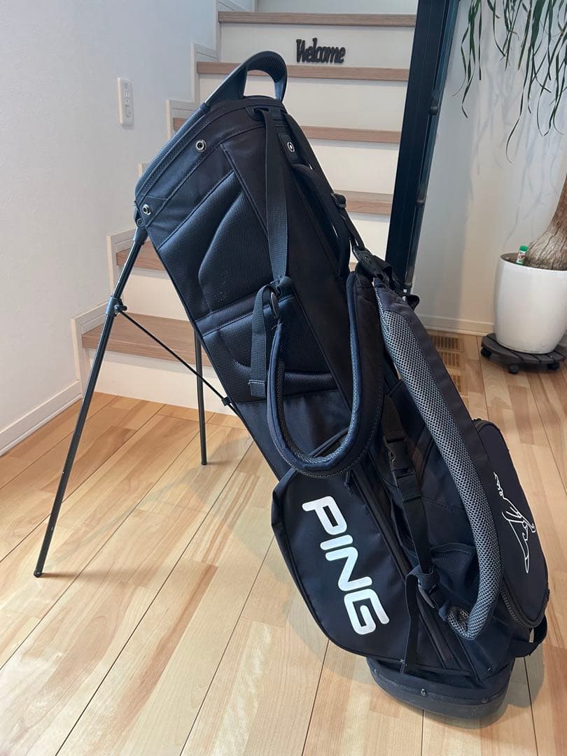 PING ゴルフ　キャディバッグ ブラック スタンド付き
