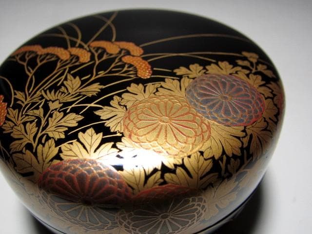 千家十職 塗師 中村宗哲 春草絵平棗 裏千家十四代 淡々斎花押　　　m172