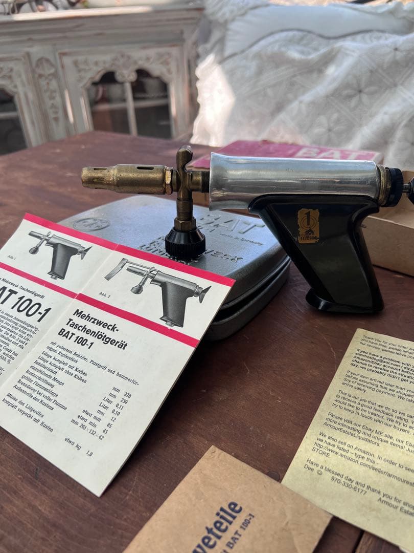 とても珍しいハンドガン型のドイツ製バーナーBAT。