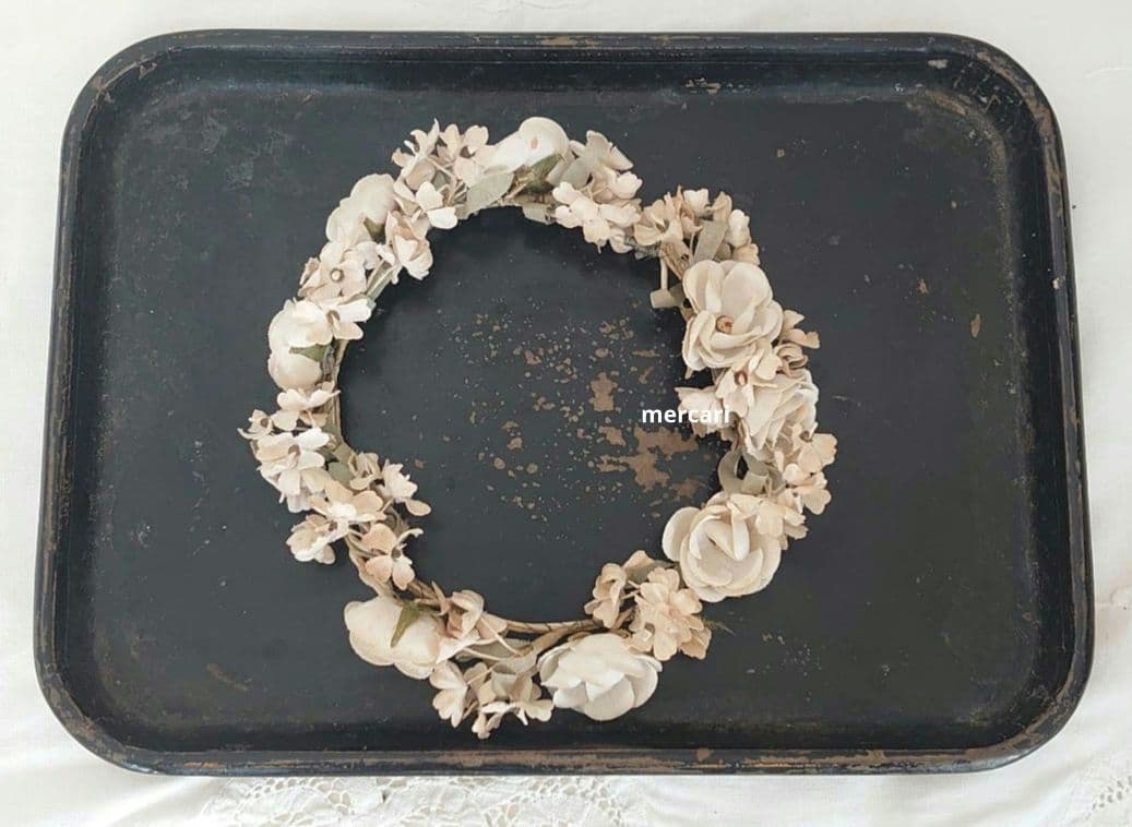 アンティーク　布花ティアラ