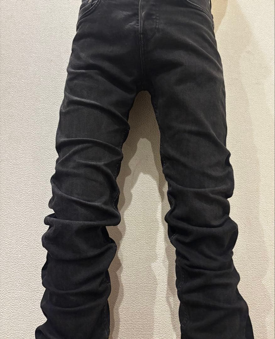 フレアデニム　ロングレングス　ブラック　Y2K ベルボトム　archive 黒