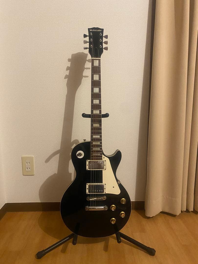 Westminster ブラック エレキギター レスポールスタイル