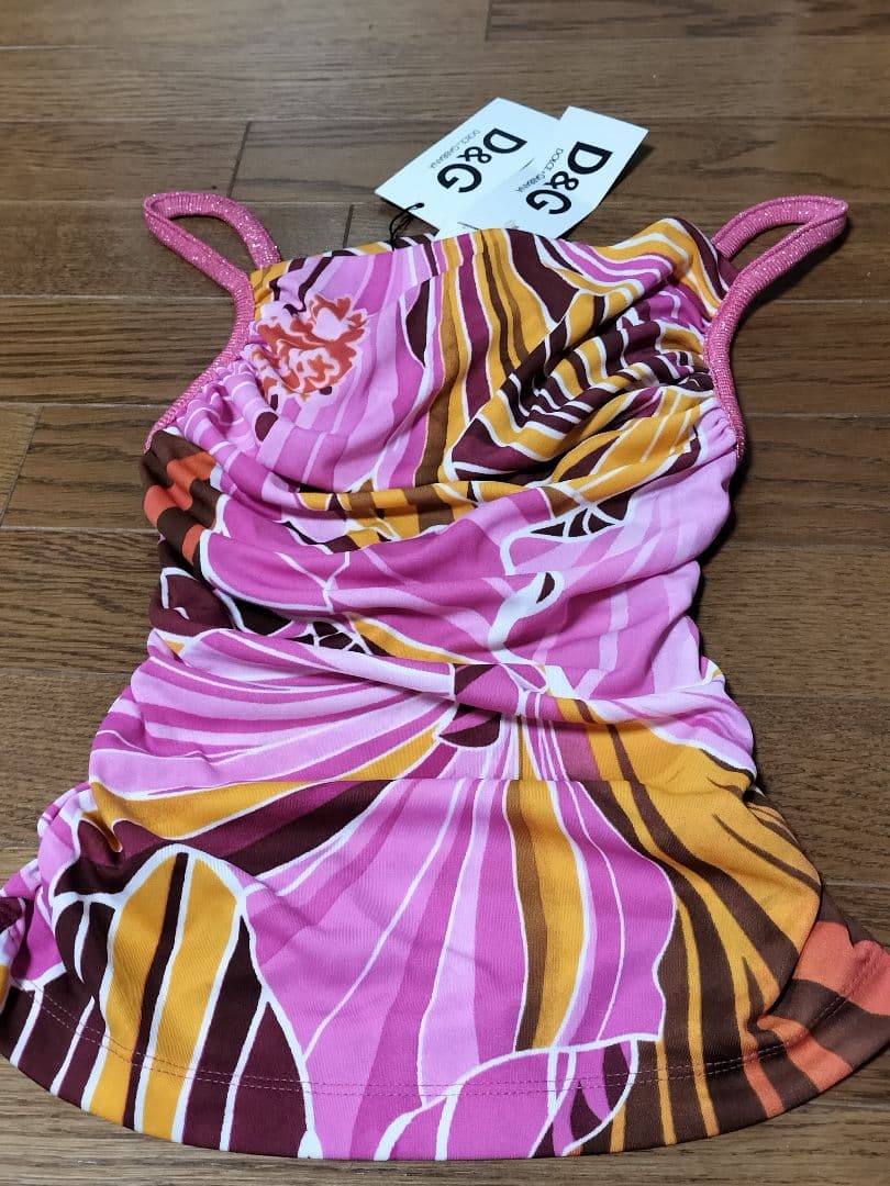未使用　D&G ドルチェ&ガッバーナ　フラワープリント ストレッチキャミソール
