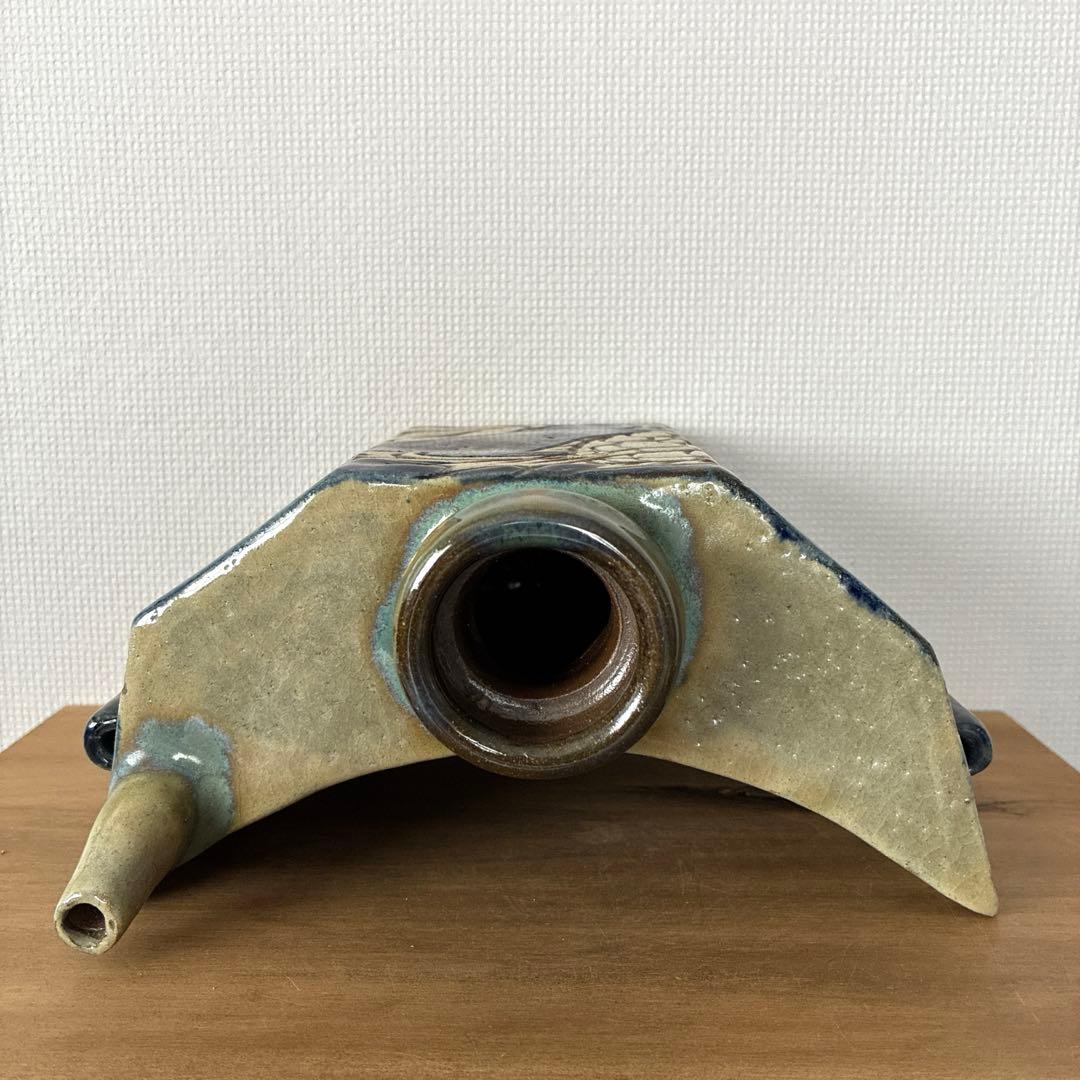 【欠けあり】新品未使用 壺屋焼 金城須美子(金城次郎の長女) 抱瓶