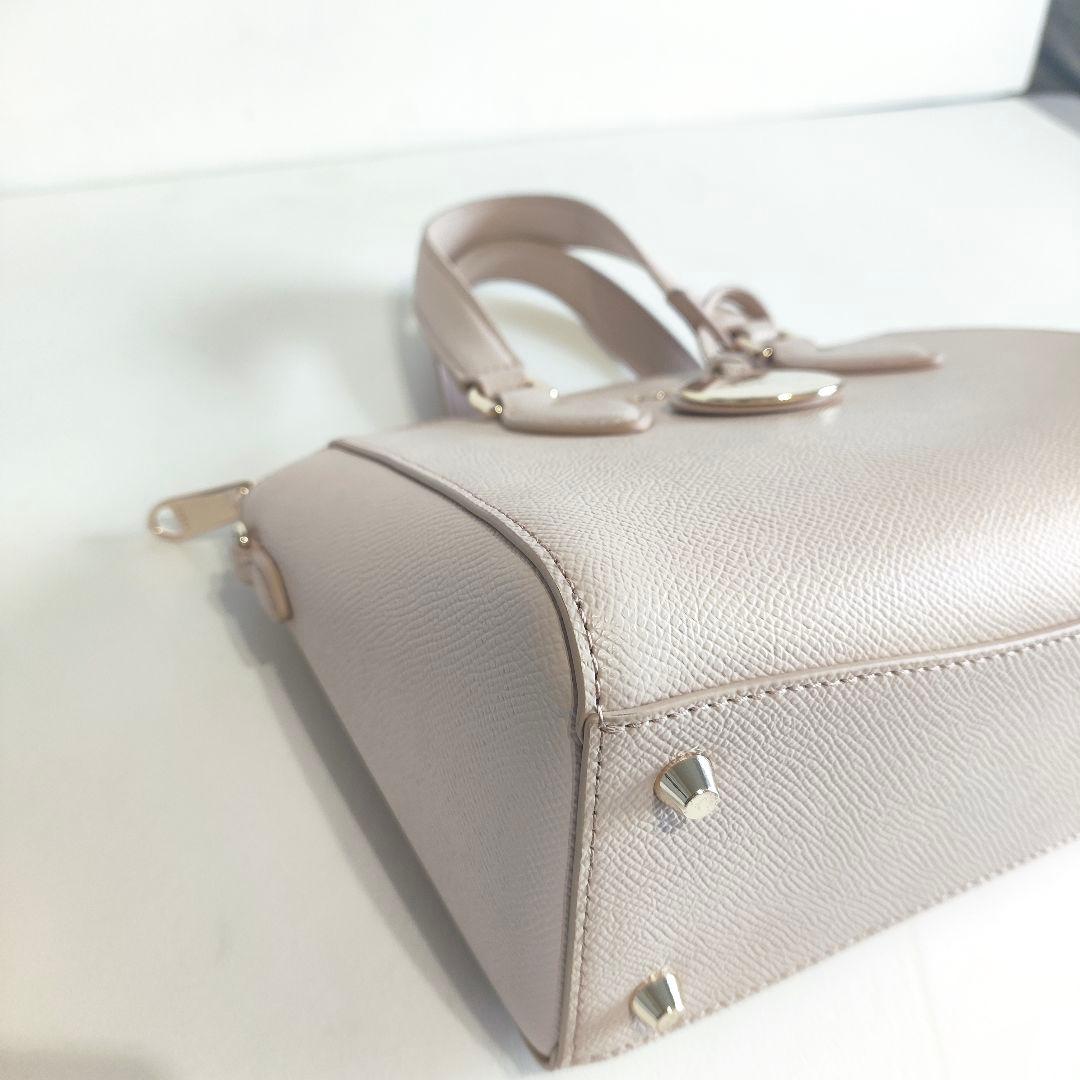 ✨美品✨　フルラ ミネルヴァ S サッチェル グレージュ 2way ハンドバッグ