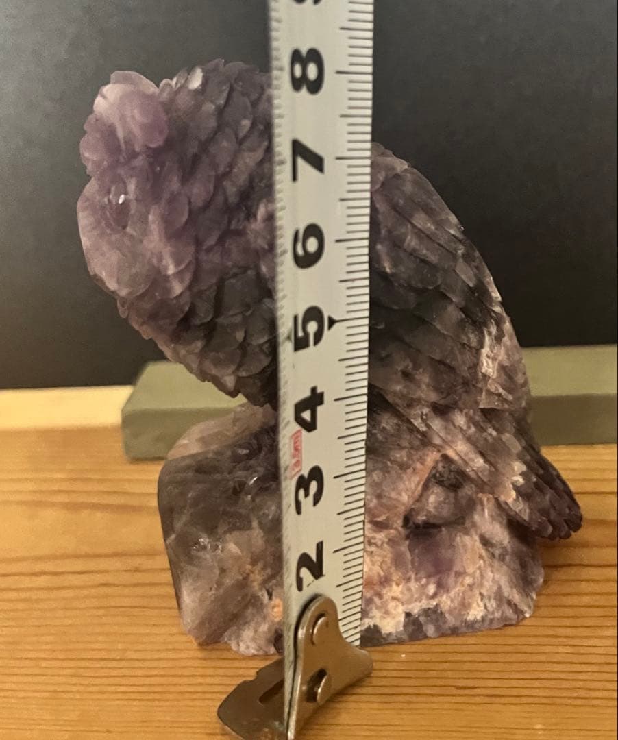 アメジスト フクロウ ふくろう彫刻 梟 置物 オブジェ