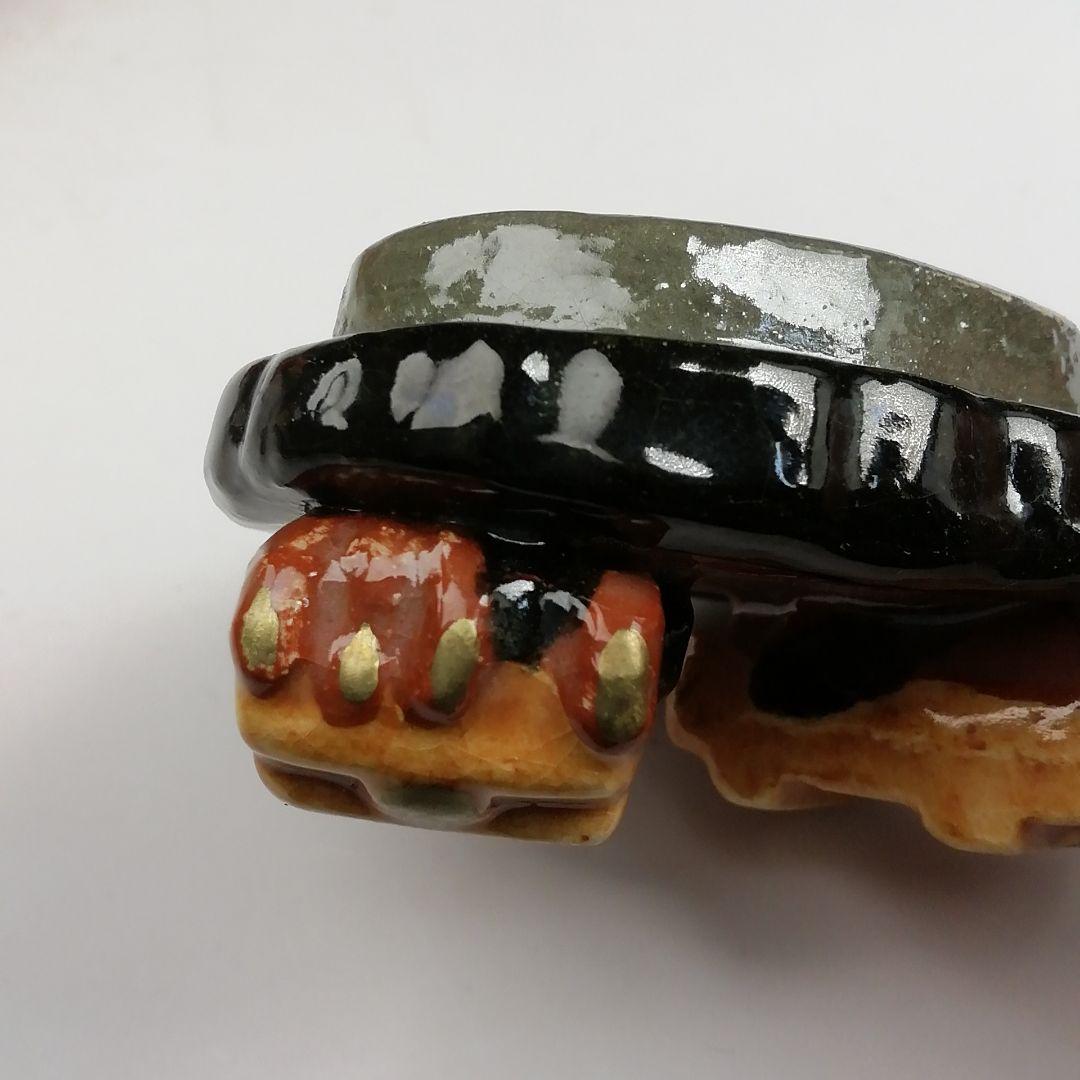 Ｔ８４０　香合　『鬼の念仏』『伊東桂楽 造』　共箱　茶道具