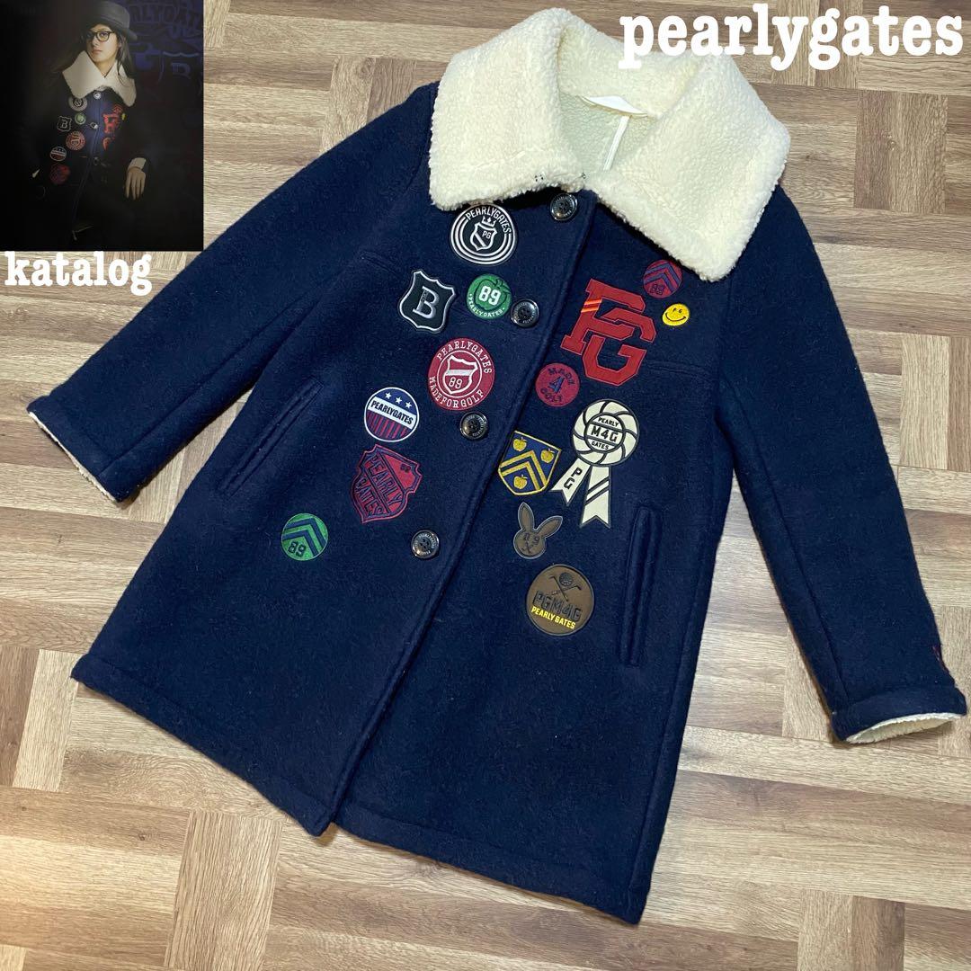 パーリーゲイツ♡コート♡アウター♡ネイビー♡ワッペン♡L