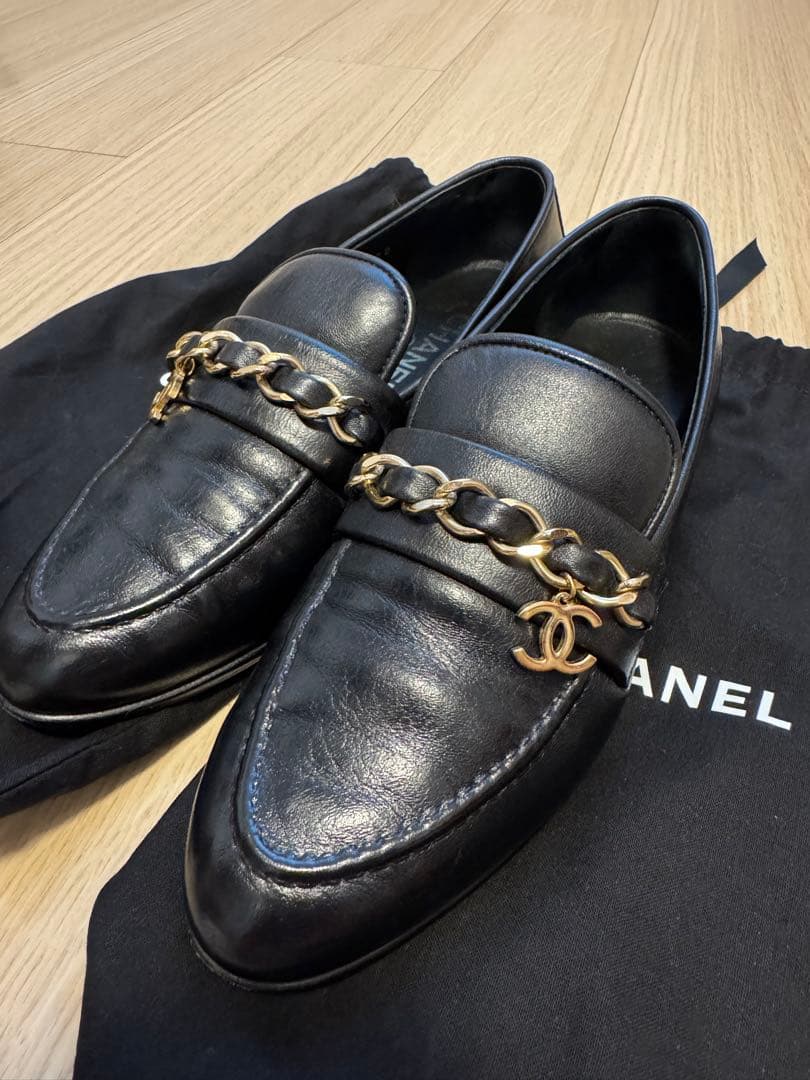 ✨CHANEL シャネル チェーン ローファー ココマーク ブラック ✨