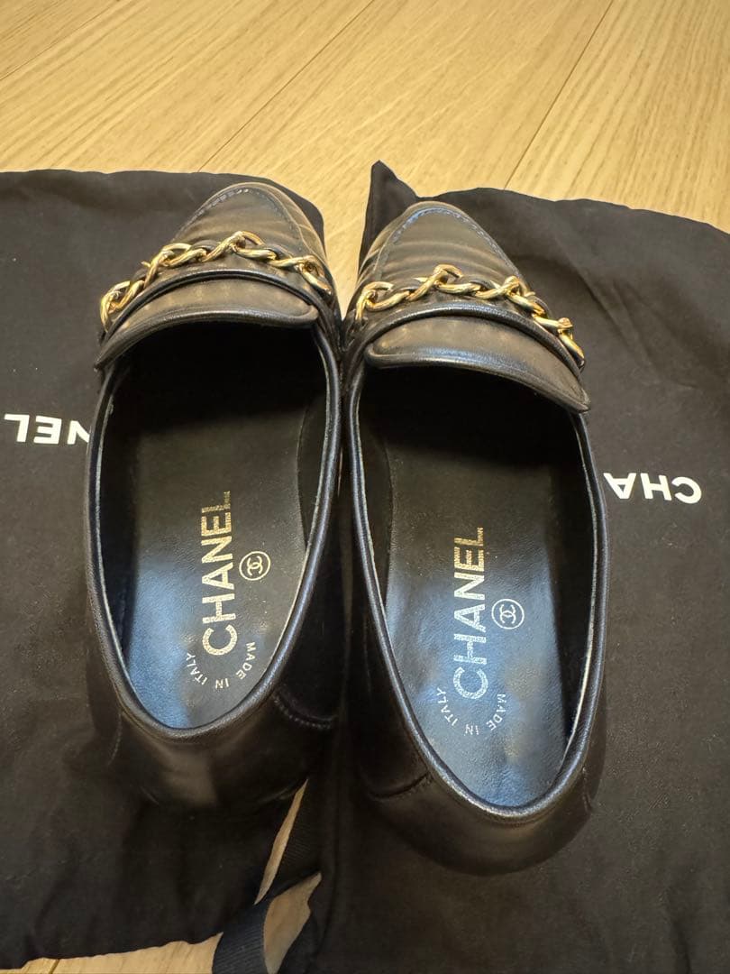 ✨CHANEL シャネル チェーン ローファー ココマーク ブラック ✨