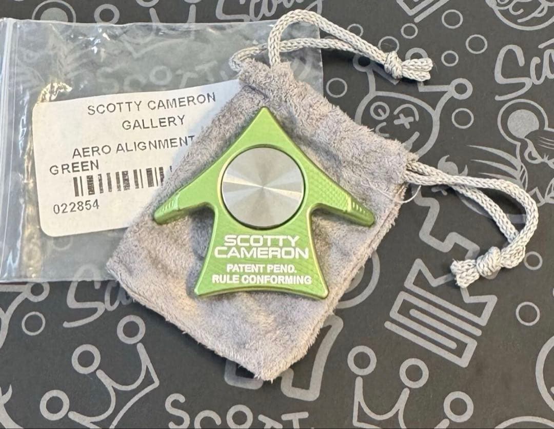 Scotty Cameron★エアロアライメントツールメタル製ボールマーカー緑色