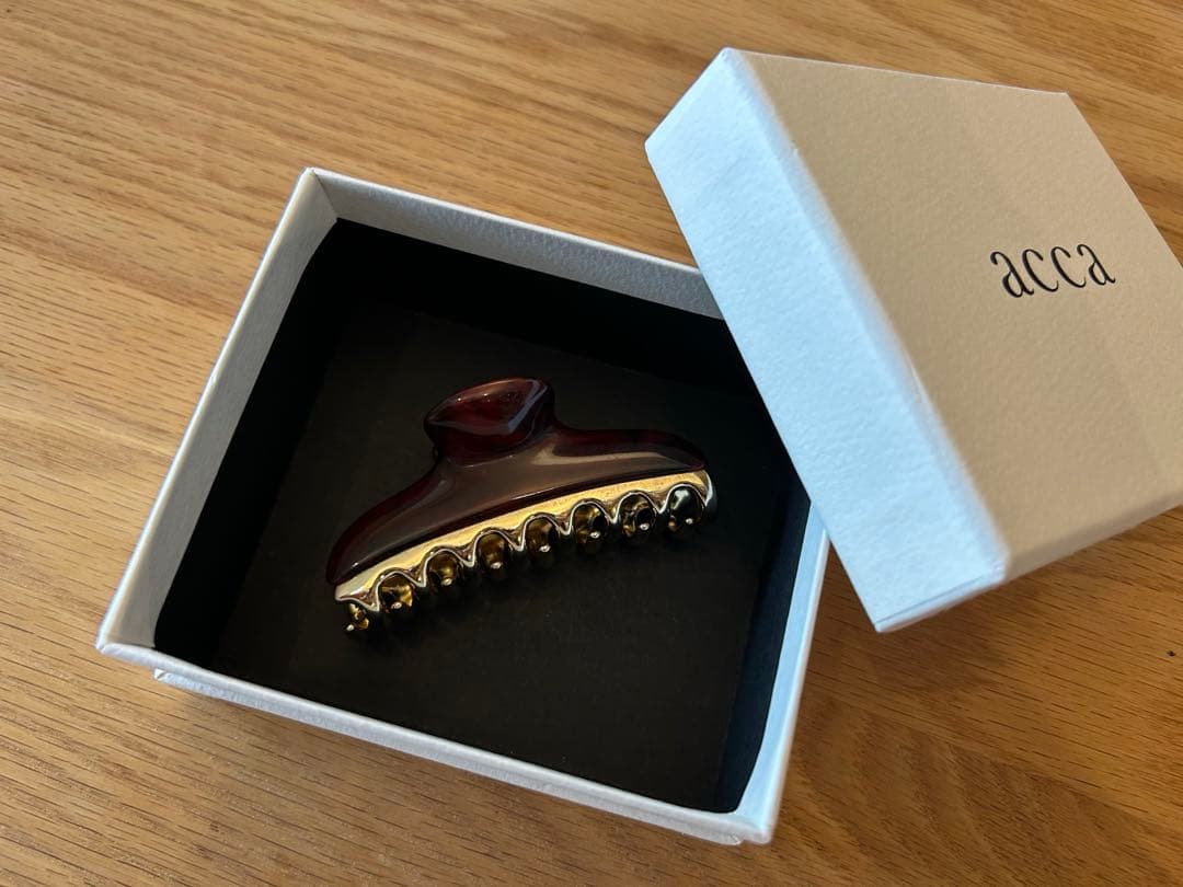 ちるちるさま専用ACCAアッカ　秋色ブラウン　Mサイズヘアクリップ　塗装ハゲ