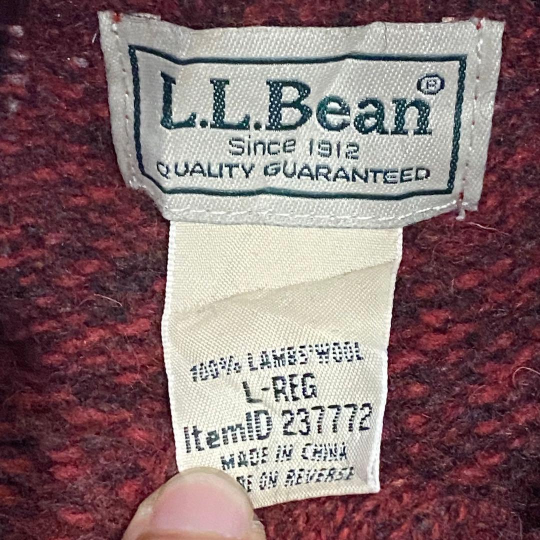 00s L.L.BEAN エルエルビーン　ウールヘンリーネックニットセーター