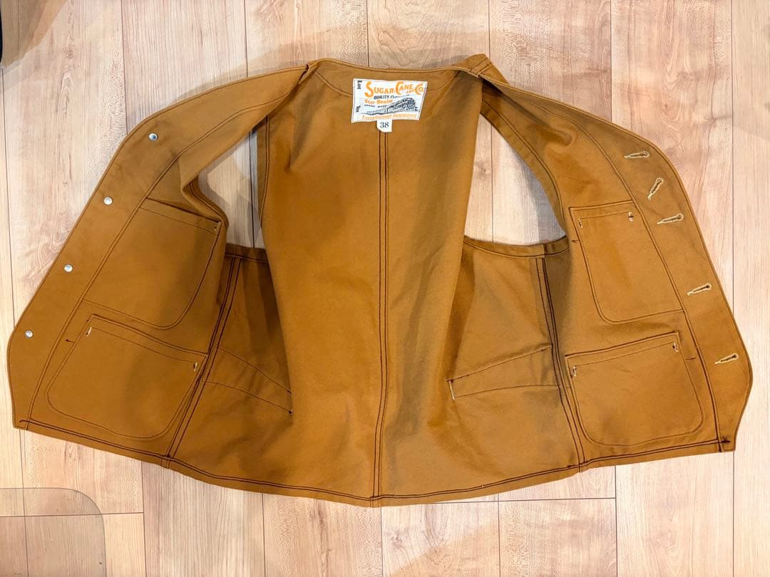 シュガーケーン　ブラウンダックワークベスト