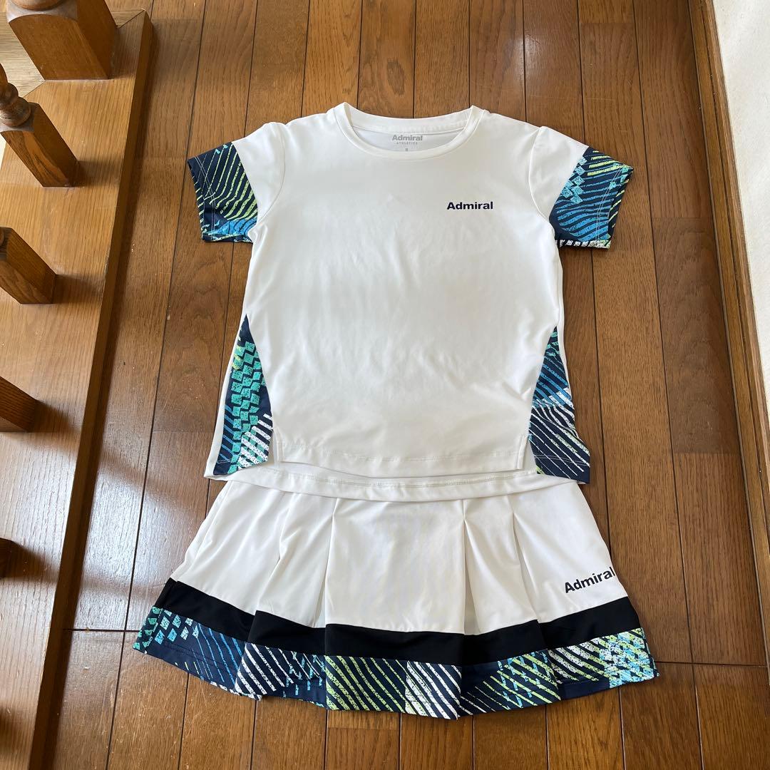 Admiral テニスウェア トップス＆スカートセット　幾何学模様　Sサイズ