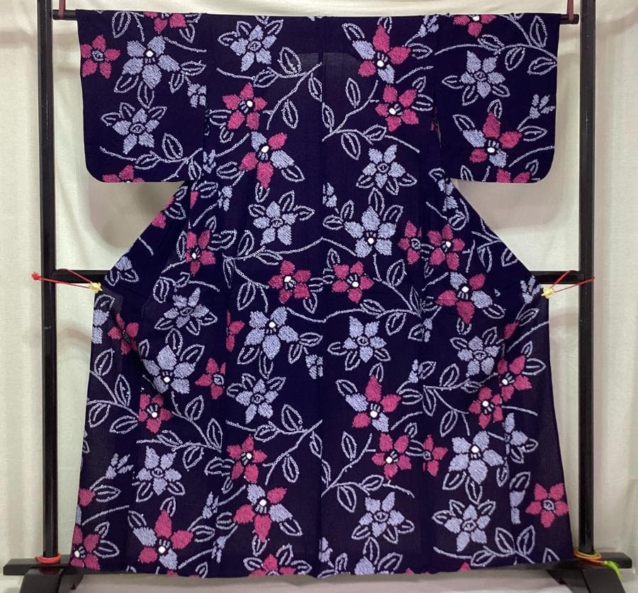 値下げ‼️ 211　中古品　綿　総絞り　ゆかた　有松鳴海絞り　手縫い　Sサイズ