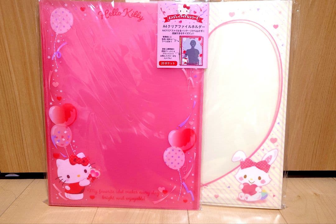 ♡新品♡キティ、ウィッシュミーメル　クリアファイルホルダーセット