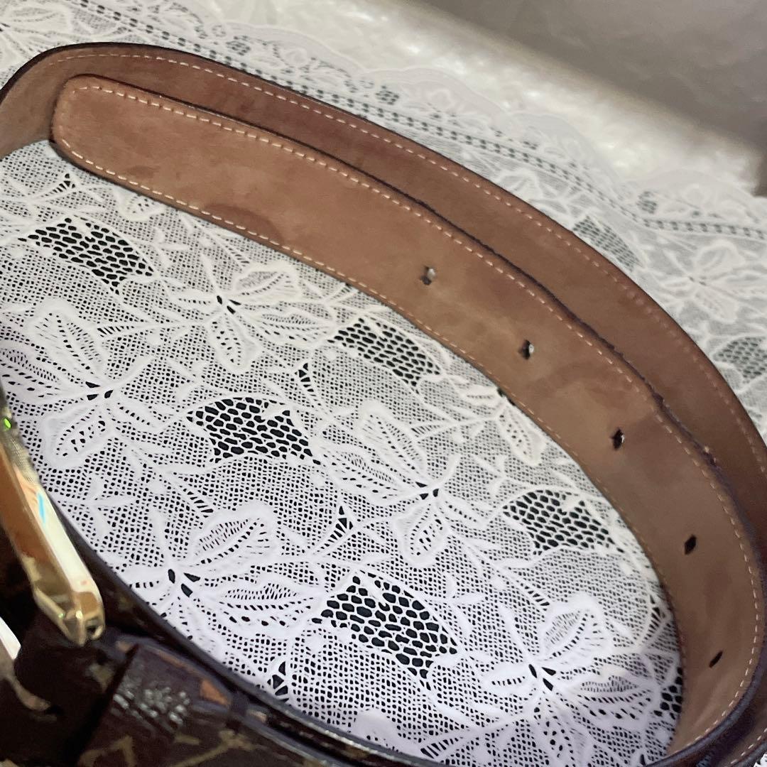Louis Vuitton ルイヴィトン モノグラム レザーベルト ユニセックス