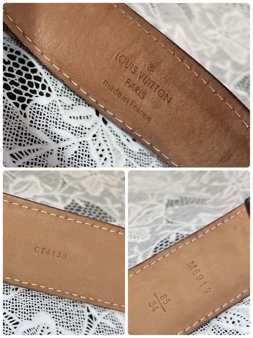 Louis Vuitton ルイヴィトン モノグラム レザーベルト ユニセックス