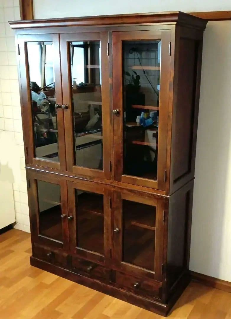 ガラスキャビネット 本棚　ディスプレイケース　書棚　ブックシェルフ