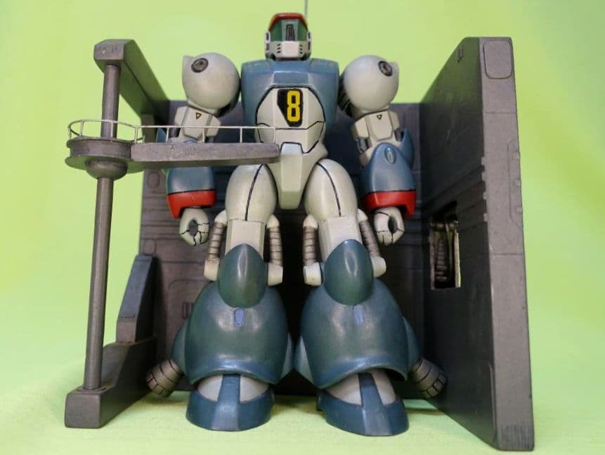 【全塗装完成品】1/144　ラウンド・バーニアン・バイファム ／整備ハンガー付