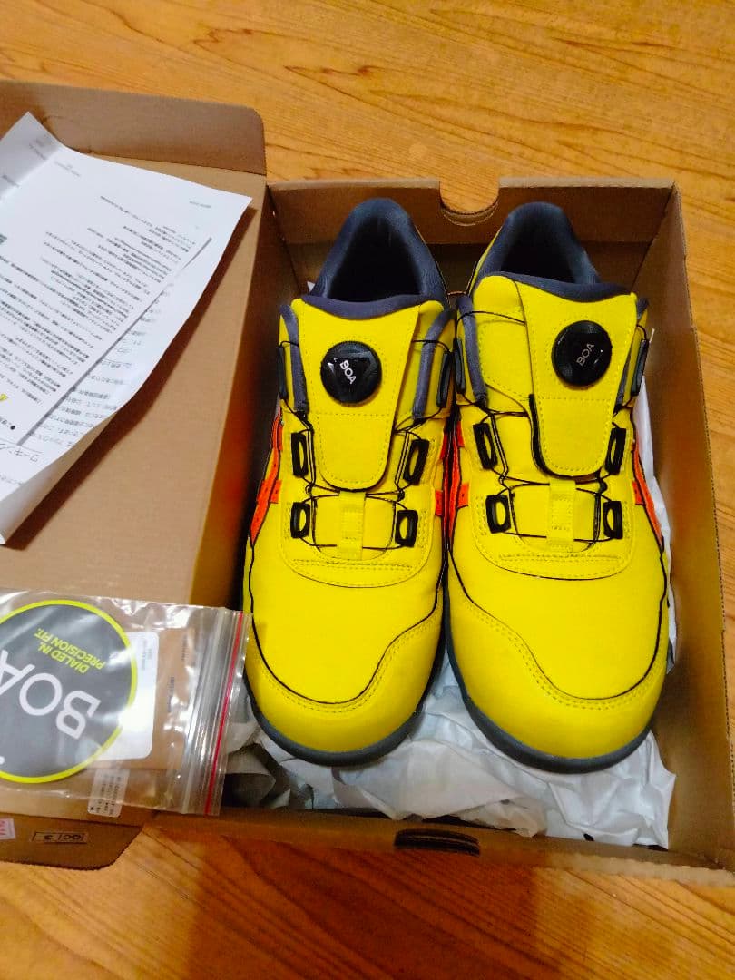 BOA安全靴 イエロー オレンジアクセント