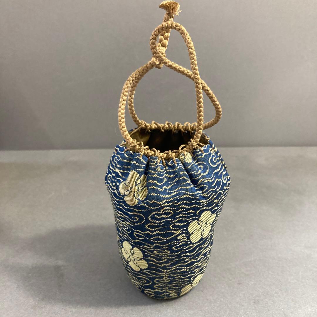 茶道具　肩衝茶入　仕覆　洛東定一(桶谷定一と推定)造　蓋金箔一部捲れ　S29CH