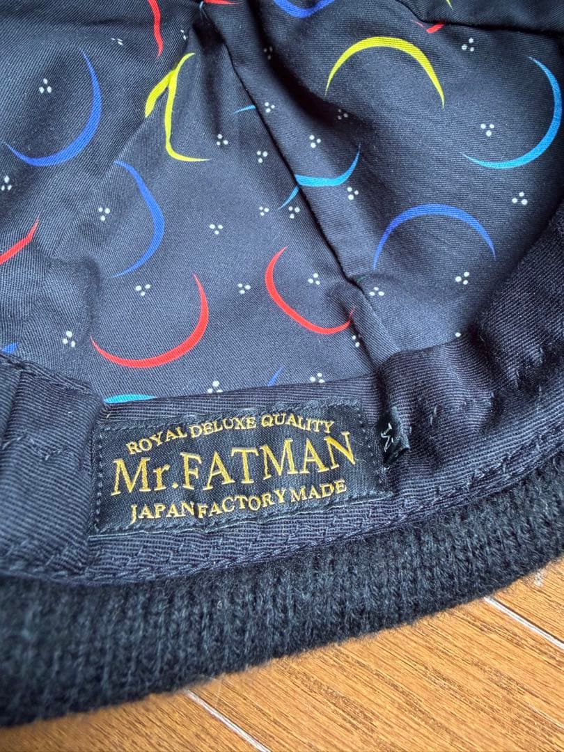 ミスターファットマン レザー フィッシャーマンキャップ ブラック