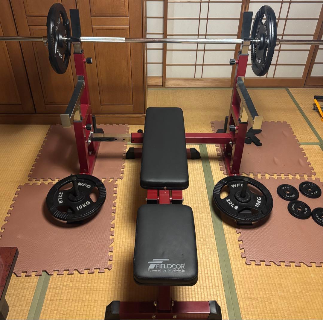 【直接引き取り専用】ウエイトトレーニングベンチセット　ホームジム