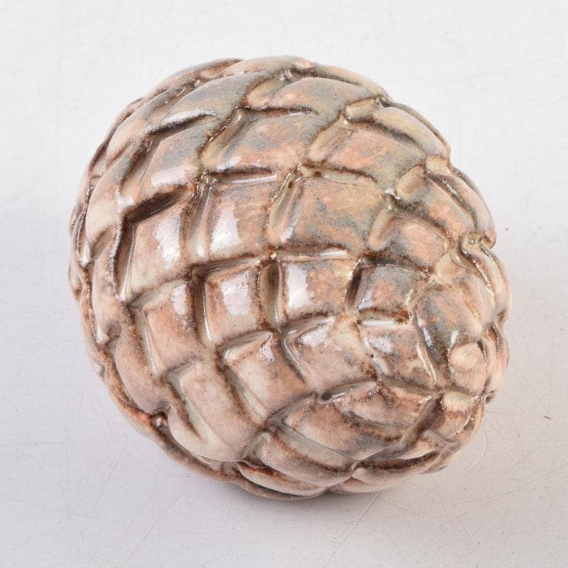 茶道具　萩焼　十三代　田原陶兵衛造　松実香合　共布共箱　V　8997