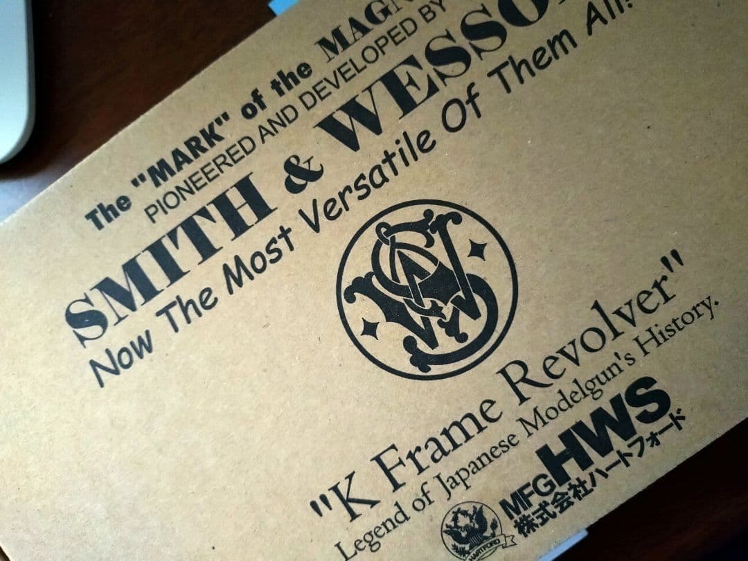 HWS スマイソン　2.5インチ　HWモデルガン　木製グリップ　アダプター付き