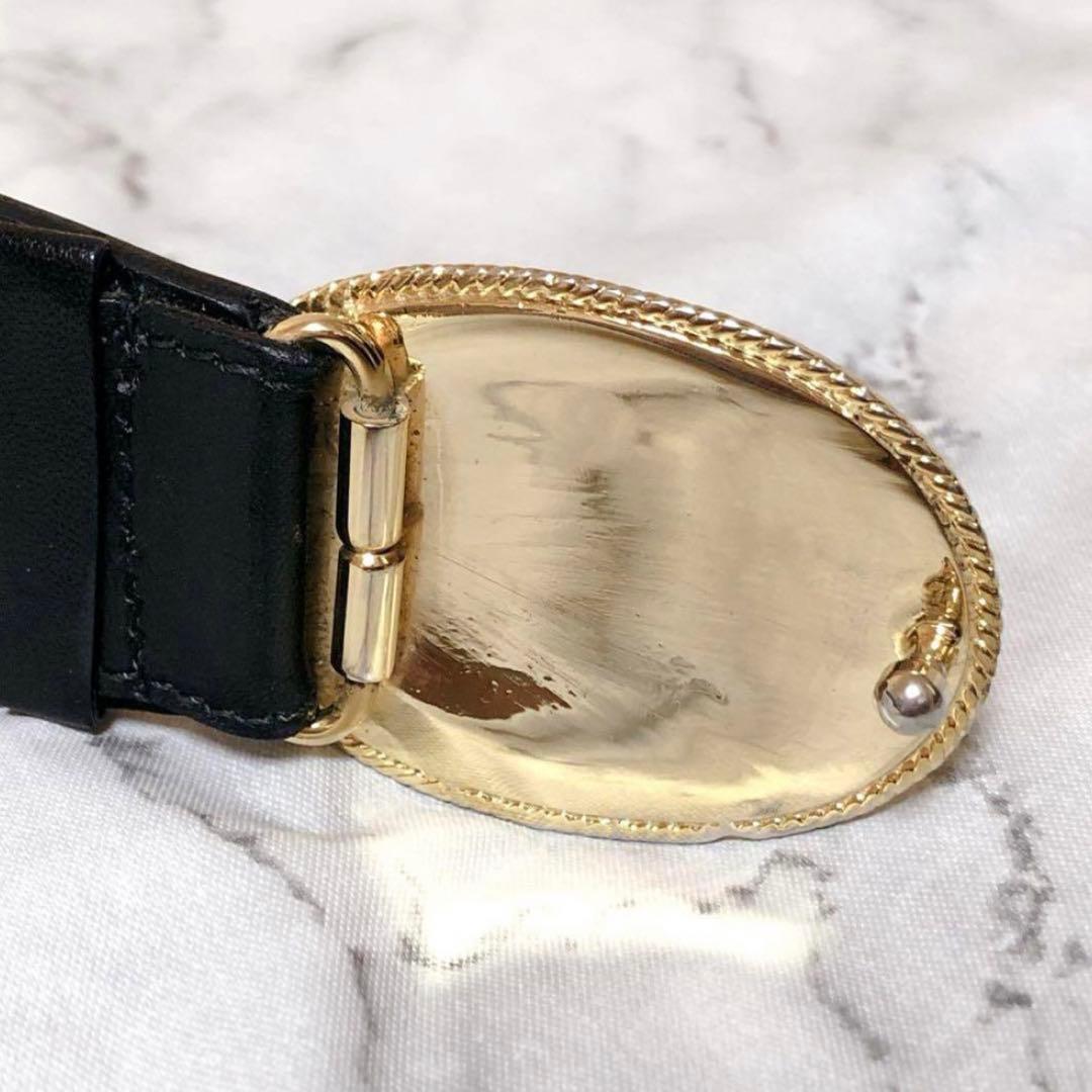 【レア】オールド　セリーヌ　ヴィンテージ　ベルト　ゴールド　マカダム　本革