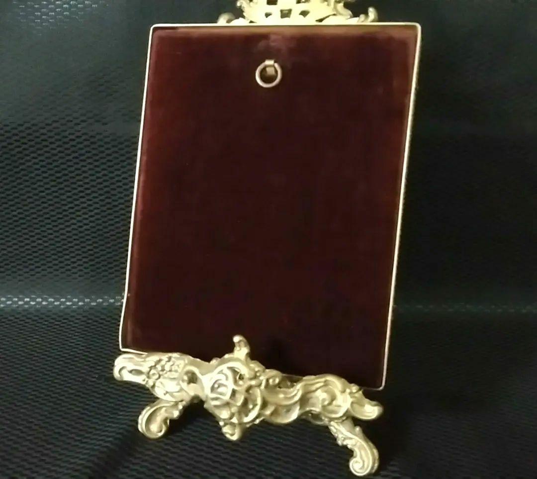 アンティーク　手描き肖像画　水彩画　ロココ