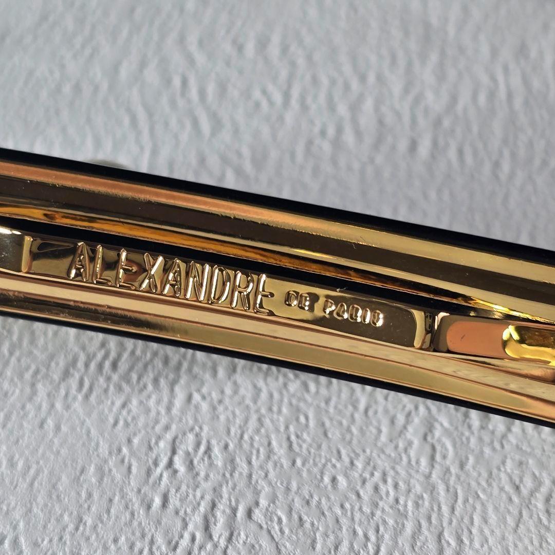 【新品級】アレクサンドル ドゥ パリ バレッタ　パール ブラック