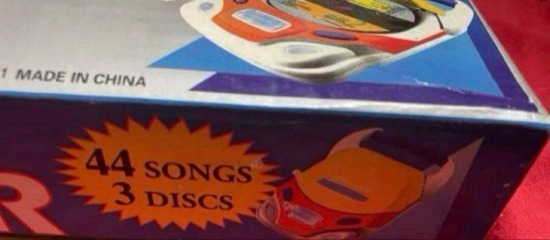 80s【未使用】昭和レトロクラシックTOYポータブルミニCDプレーヤー昭和レトロ