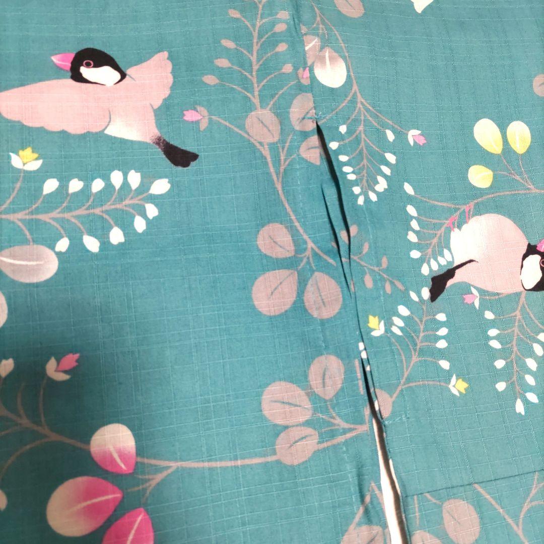 コトリカフェ　小鳥柄　浴衣