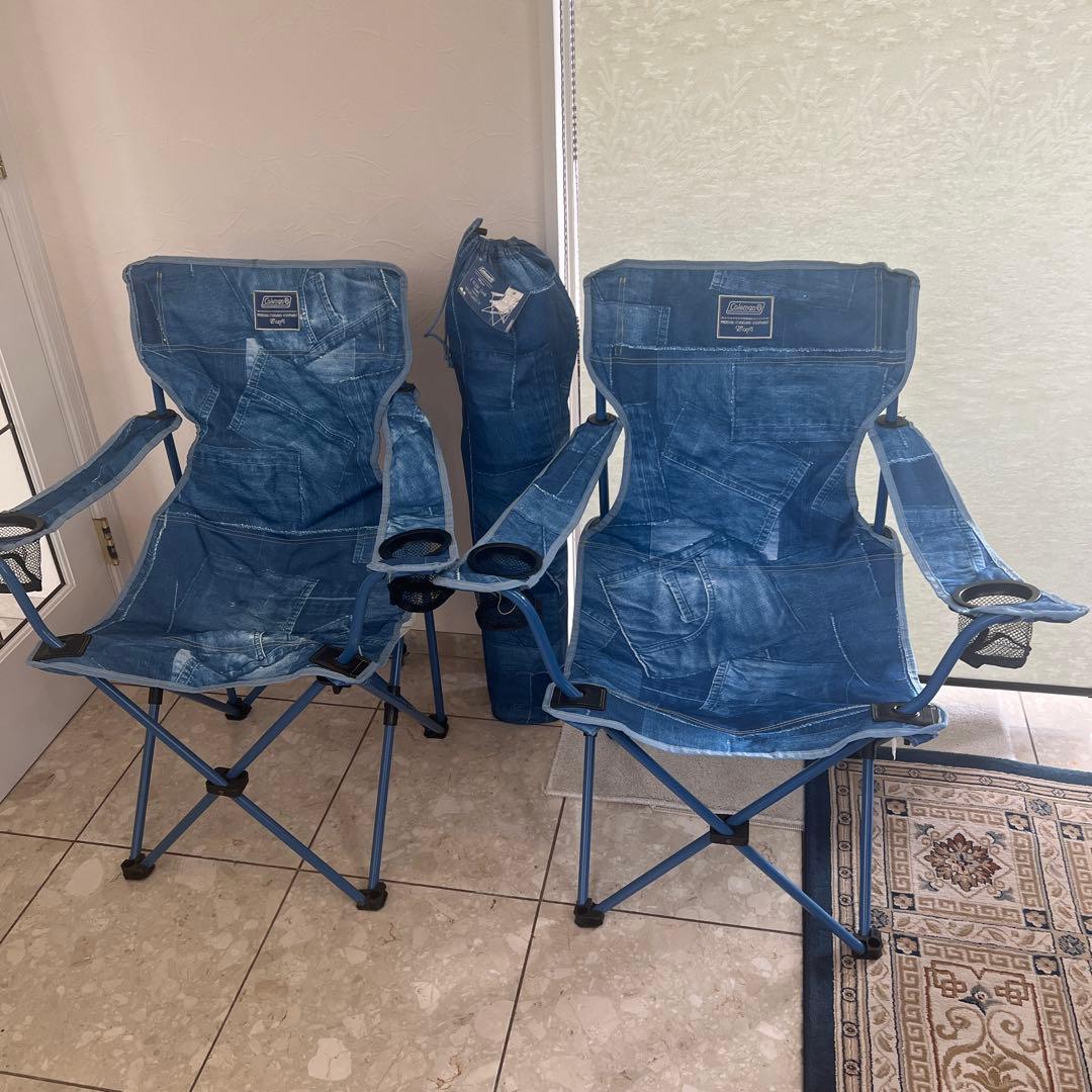 ✨ペアセット✨Coleman コンパクト リゾート チェア デニム 廃盤