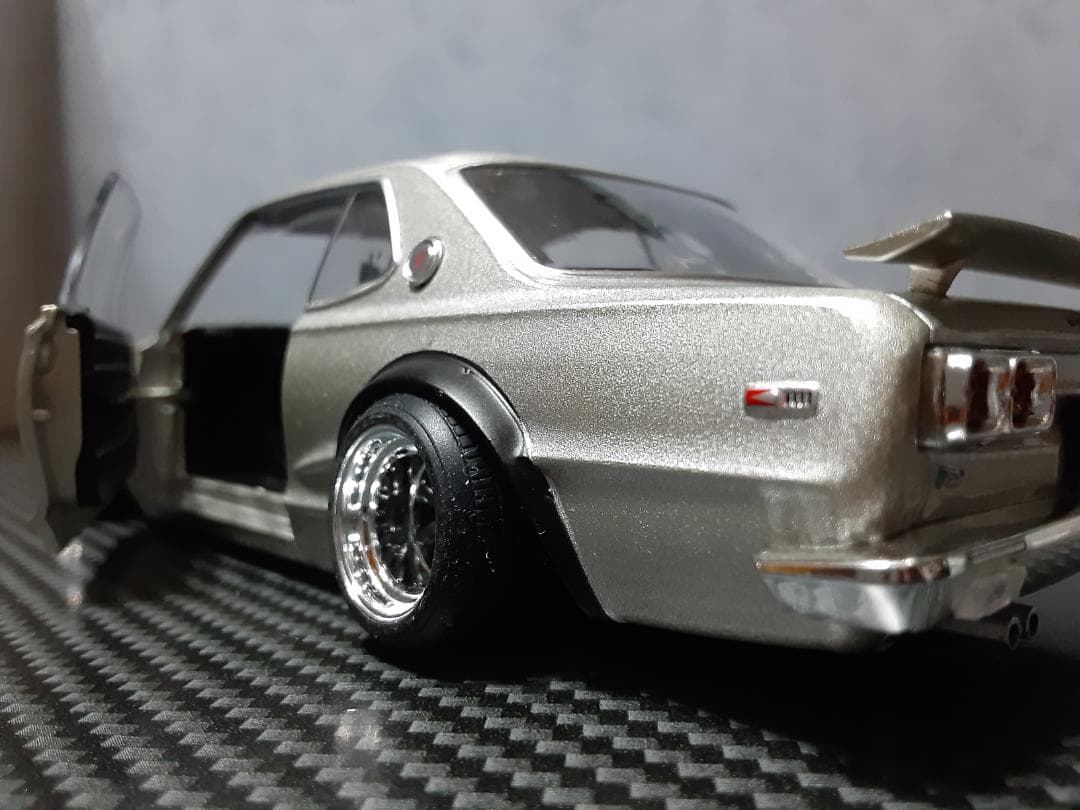 Hachette 1/24 日産 箱スカ GT-R カスタム改 ワタナベガンメタ