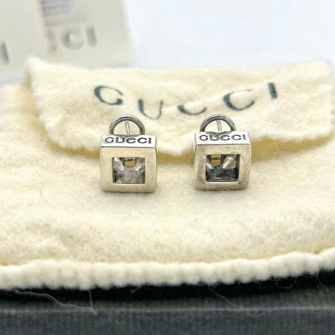 【アーカイブ】GUCCI スクエア ピアス Ag925 トムフォード期