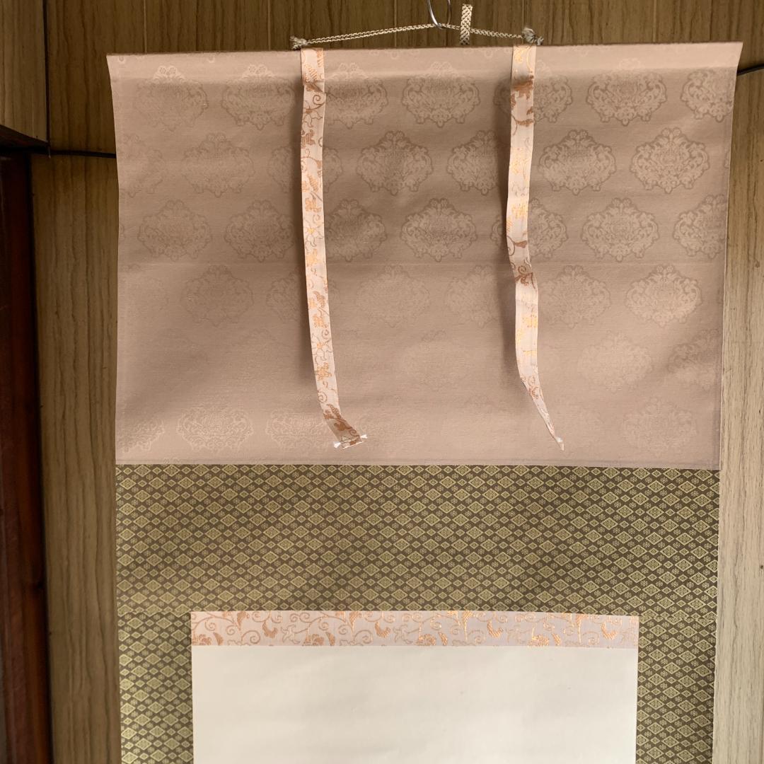 宮本武蔵　掛け軸　複製　名作　水墨画 掛け軸 鳥と植物