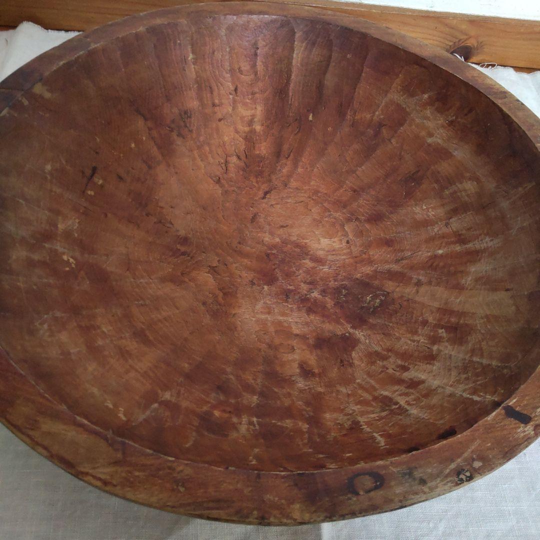 こね鉢 古道具 木製 日本製 ウッドボウル そば鉢 ねり鉢 蚤の市