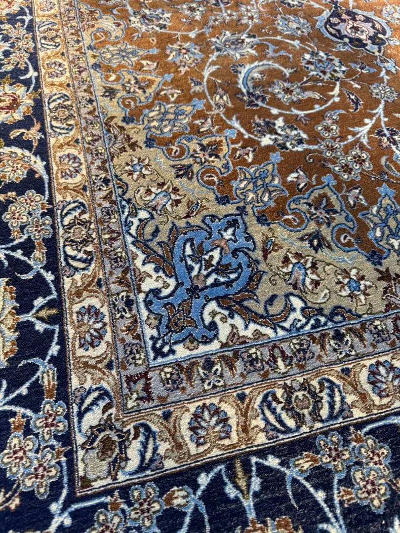 イラン 高級ペルシャ絨毯 大判248×155cm 手織り シルクウール