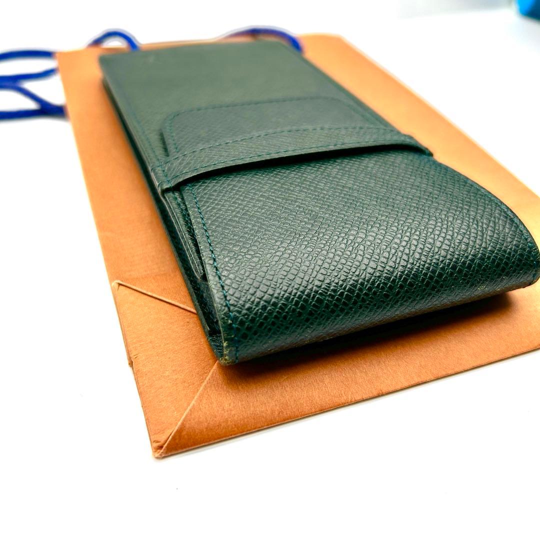 未使用級 ルイヴィトン ペンケース カードケース エテュイスティロ 緑 エピ