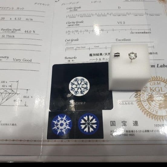 hiro様★鑑定書付き　PT天然ダイヤモンド　１ｃｔピアス★未使用★