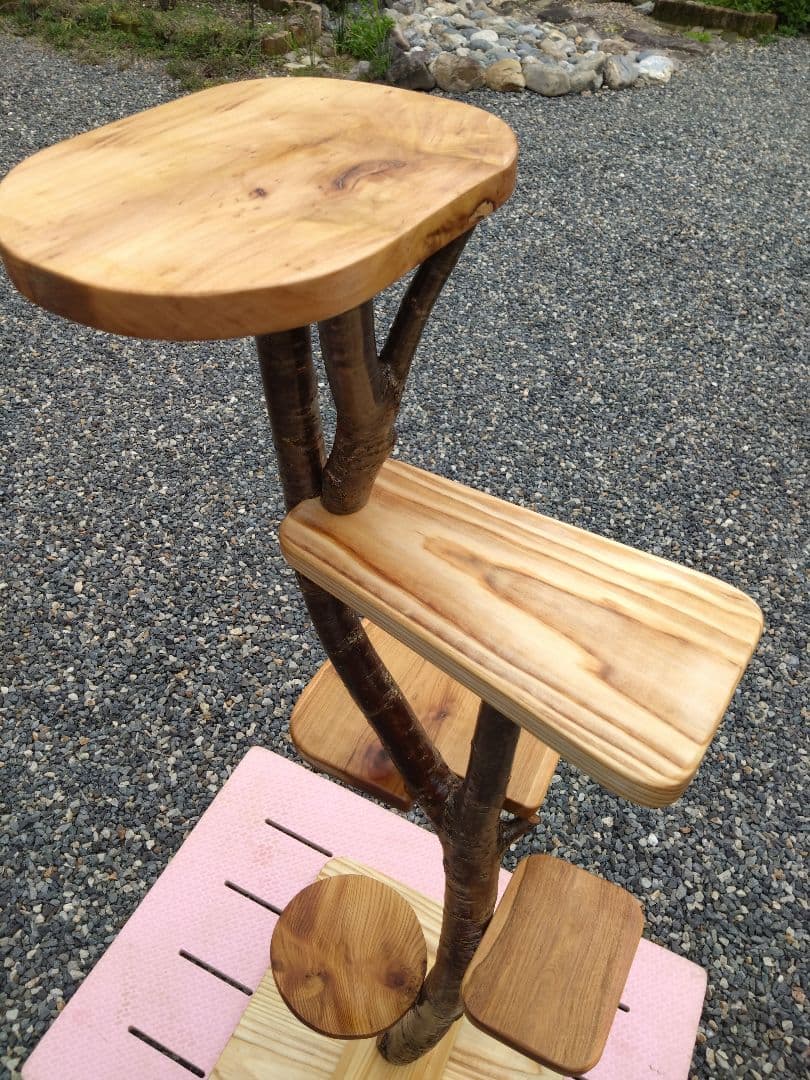 木製キャットタワー 据え置き型　桜❕