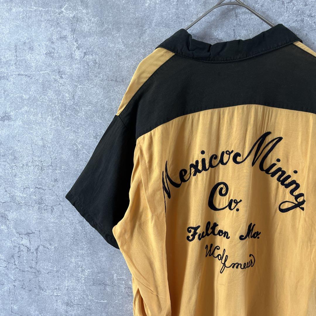 OLYMPIAN ボーリングシャツ　60s70s USA製 開襟　Mメンズ