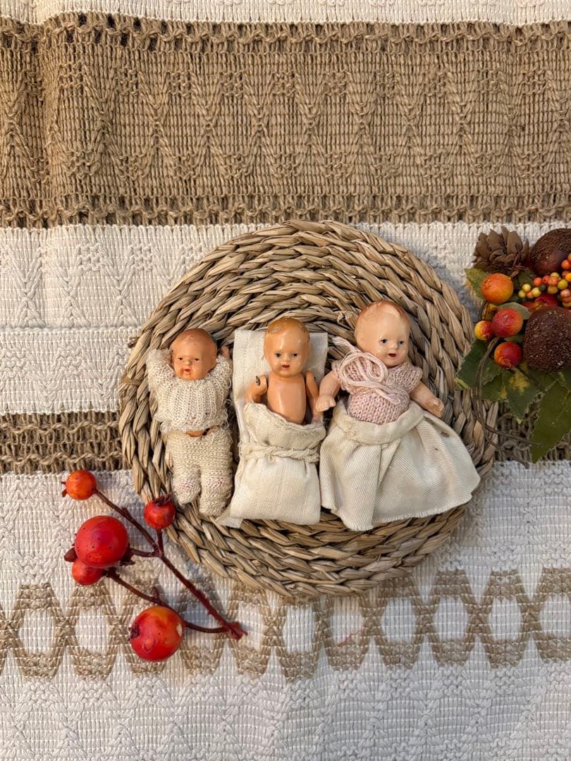 ドイツ　アンティーク　ベビードール　3体セット