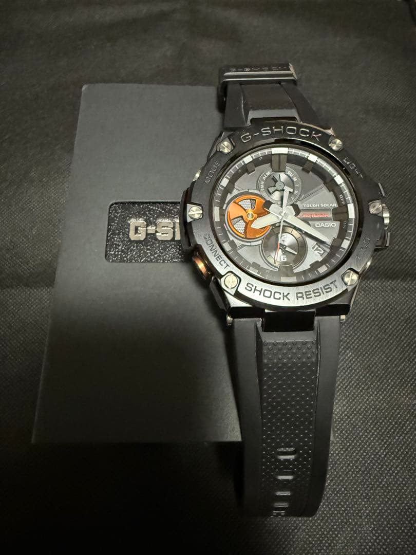 G-SHOCK ソーラー腕時計 ブラック/オレンジ